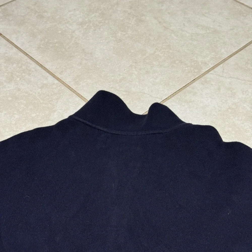 Polo Ralph Lauren Sweater Mens 2XL Navy Quarter‎ Zip Mock Neck Cotton Pony Logo